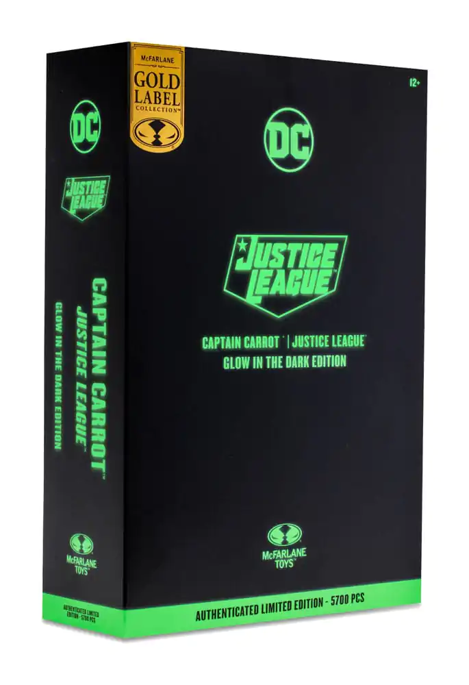 Figurină de acțiune DC Multiverse Căpitan Morcov (Justice League Incarnate) Ediție strălucitoare în întuneric (Gold Label) 18 cm poza produsului