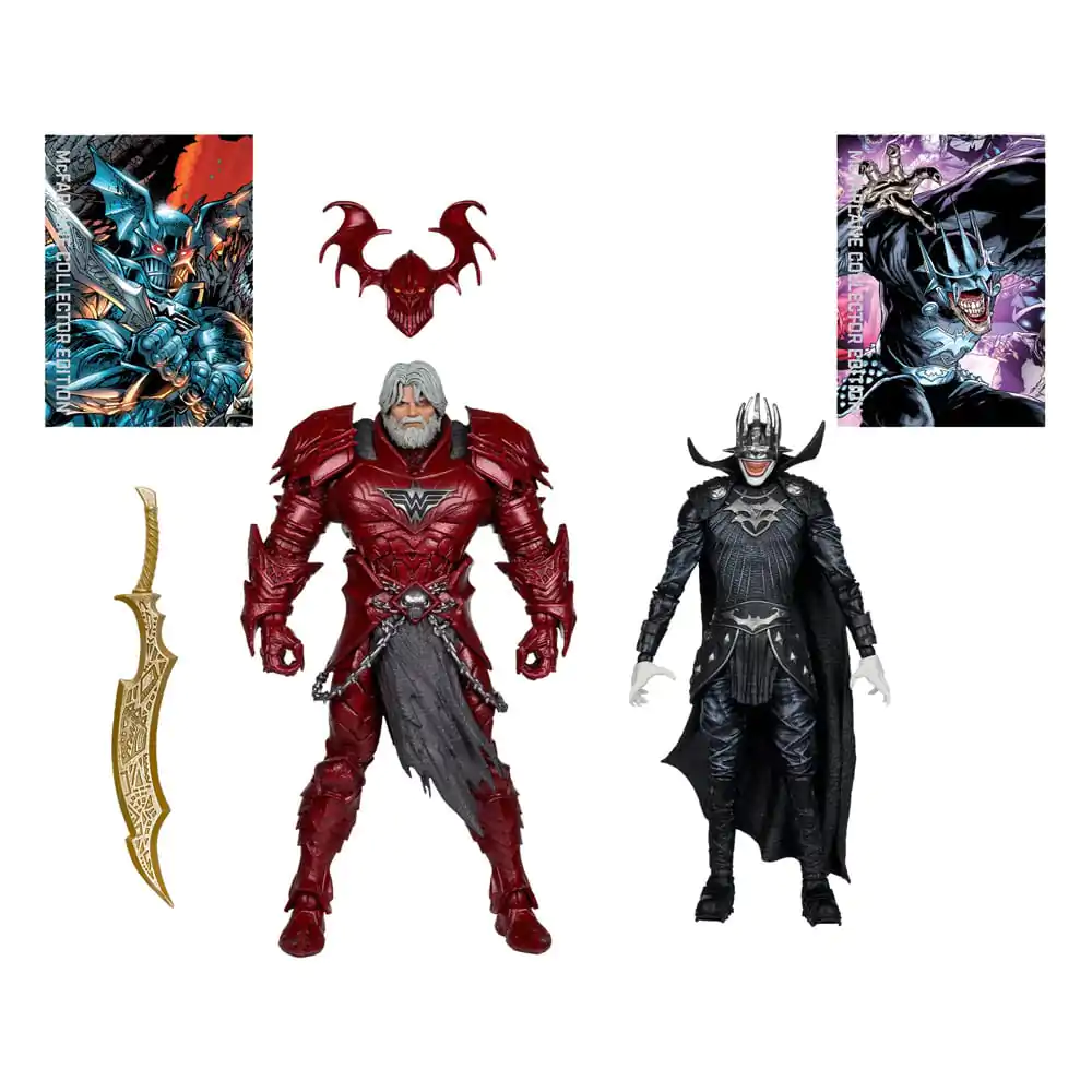 DC Multiverse McFarlane Collector Edition Figurina de actiune Set de 2 figurine #04 Batman who laughs (Knight Armor) & Merciless (Dark Multiverse) 18 cm poza produsului