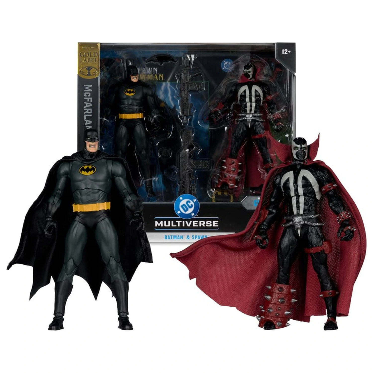 Figurina de actiune pachet de 2 DC Multiverse McFarlane Collector Edition Batman & Spawn (Gold Label) 18 cm poza produsului