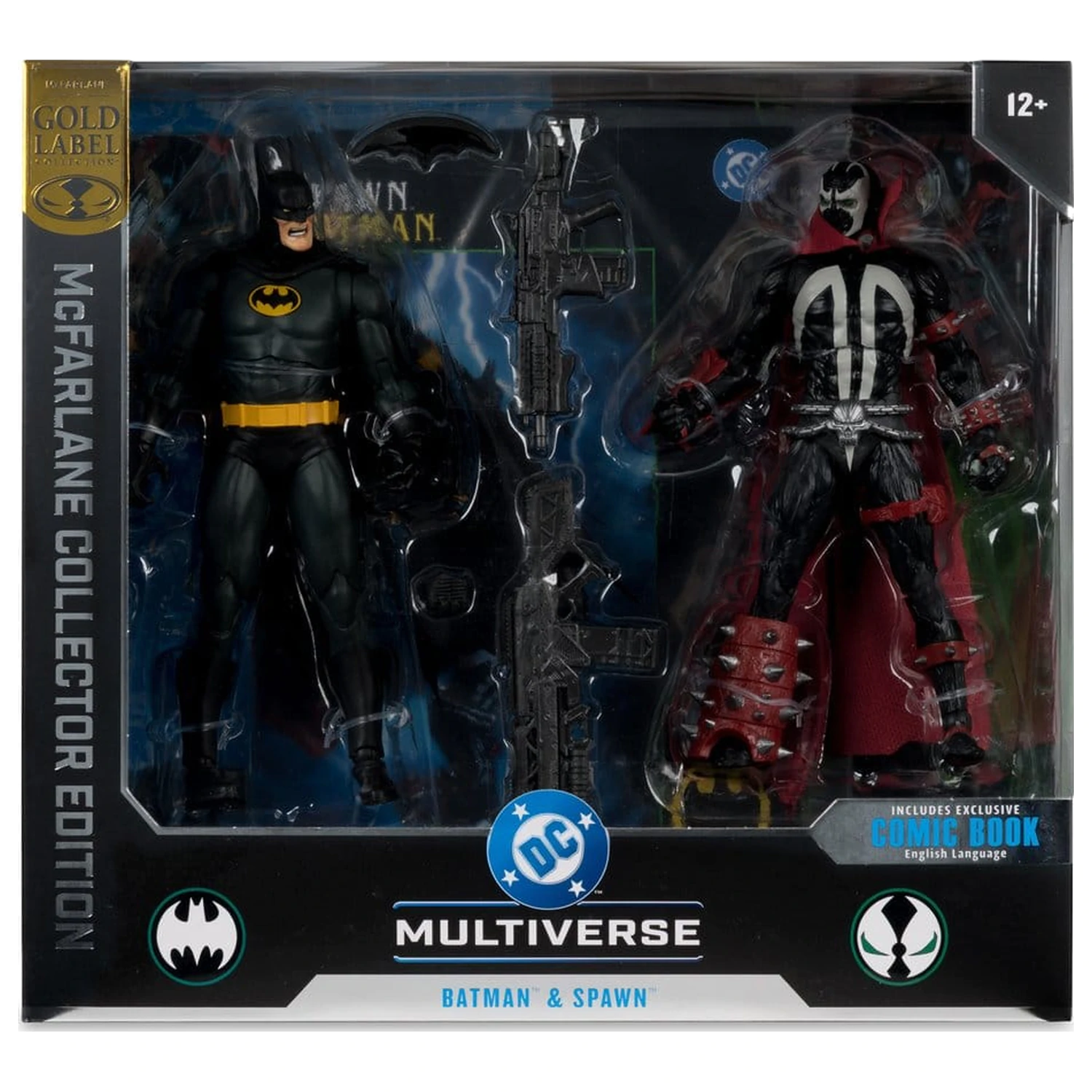 Figurina de actiune pachet de 2 DC Multiverse McFarlane Collector Edition Batman & Spawn (Gold Label) 18 cm poza produsului