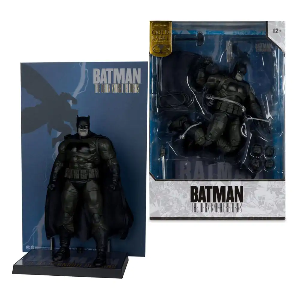 Figurină de acțiune DC Multiverse McFarlane Cover Recreations Batman (Batman: The Dark Knight Returns #1) (Gold Label) 18 cm poza produsului