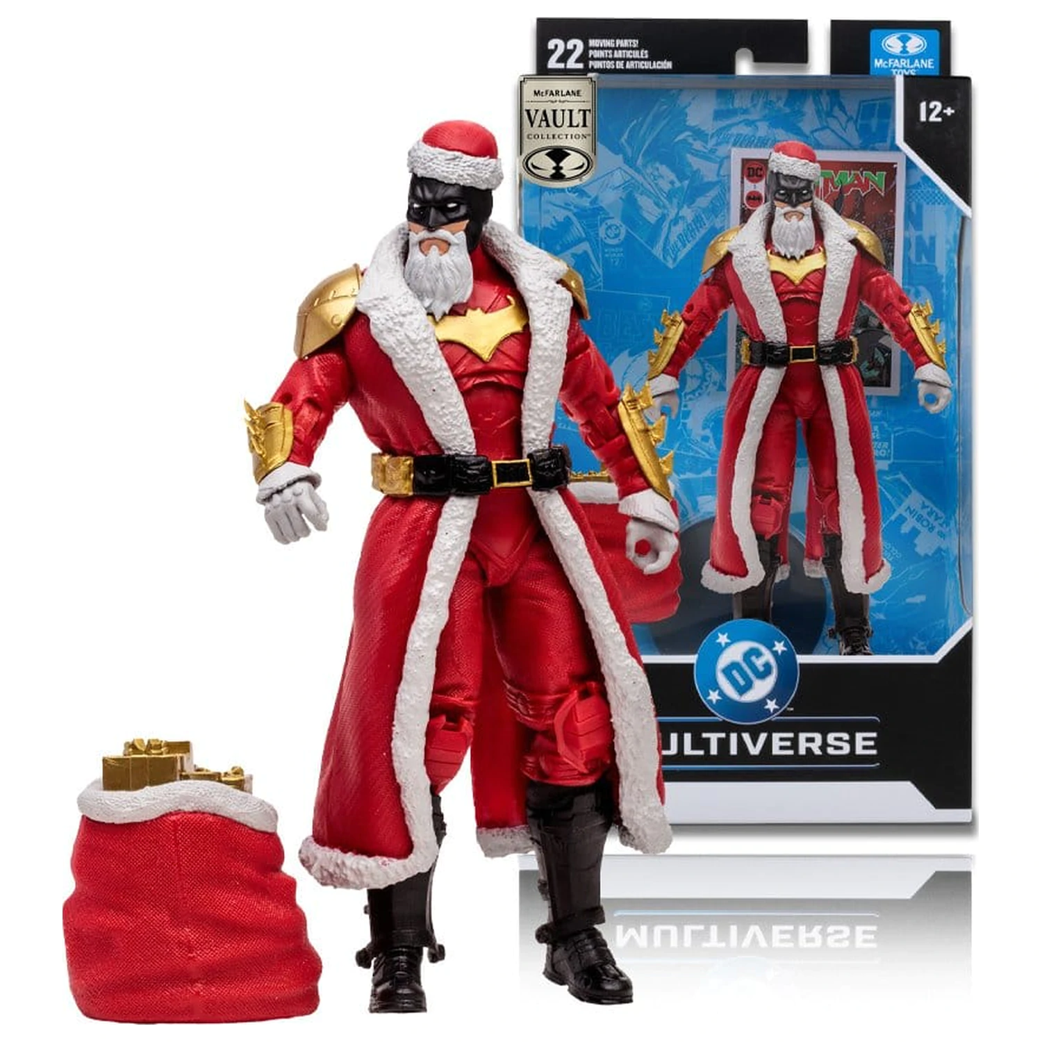 DC Multiverse McFarlane Vault Collection Figurina de acțiune Batman (Red Santa Suit) 18 cm poza produsului