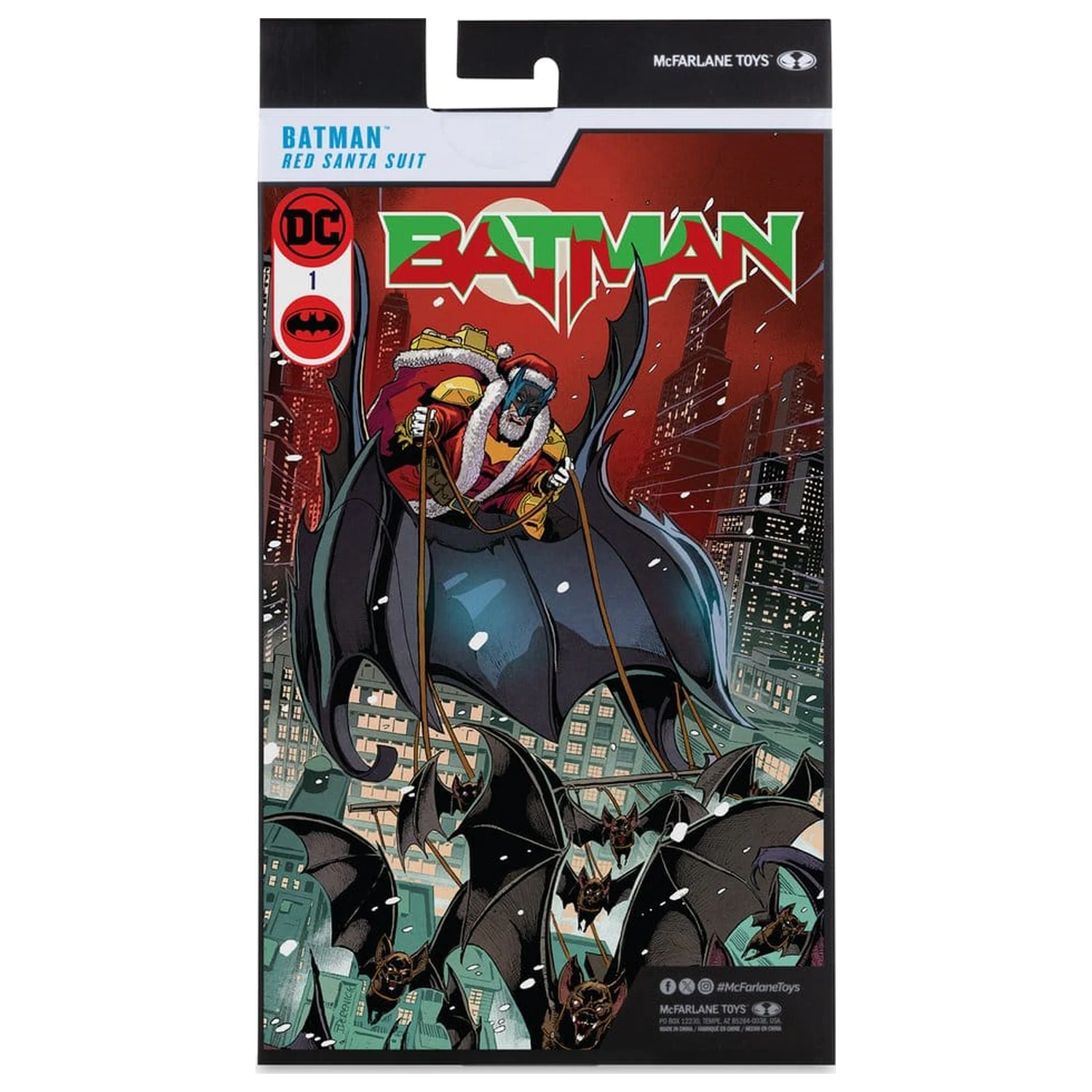 DC Multiverse McFarlane Vault Collection Figurina de acțiune Batman (Red Santa Suit) 18 cm poza produsului