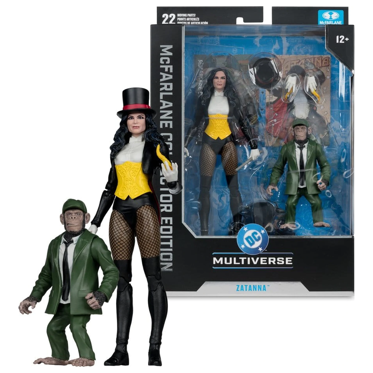 DC Multiverse McFarlane Figurina de actiune Zatanna cu Detective Chimp Collector Edition #53 18 cm poza produsului