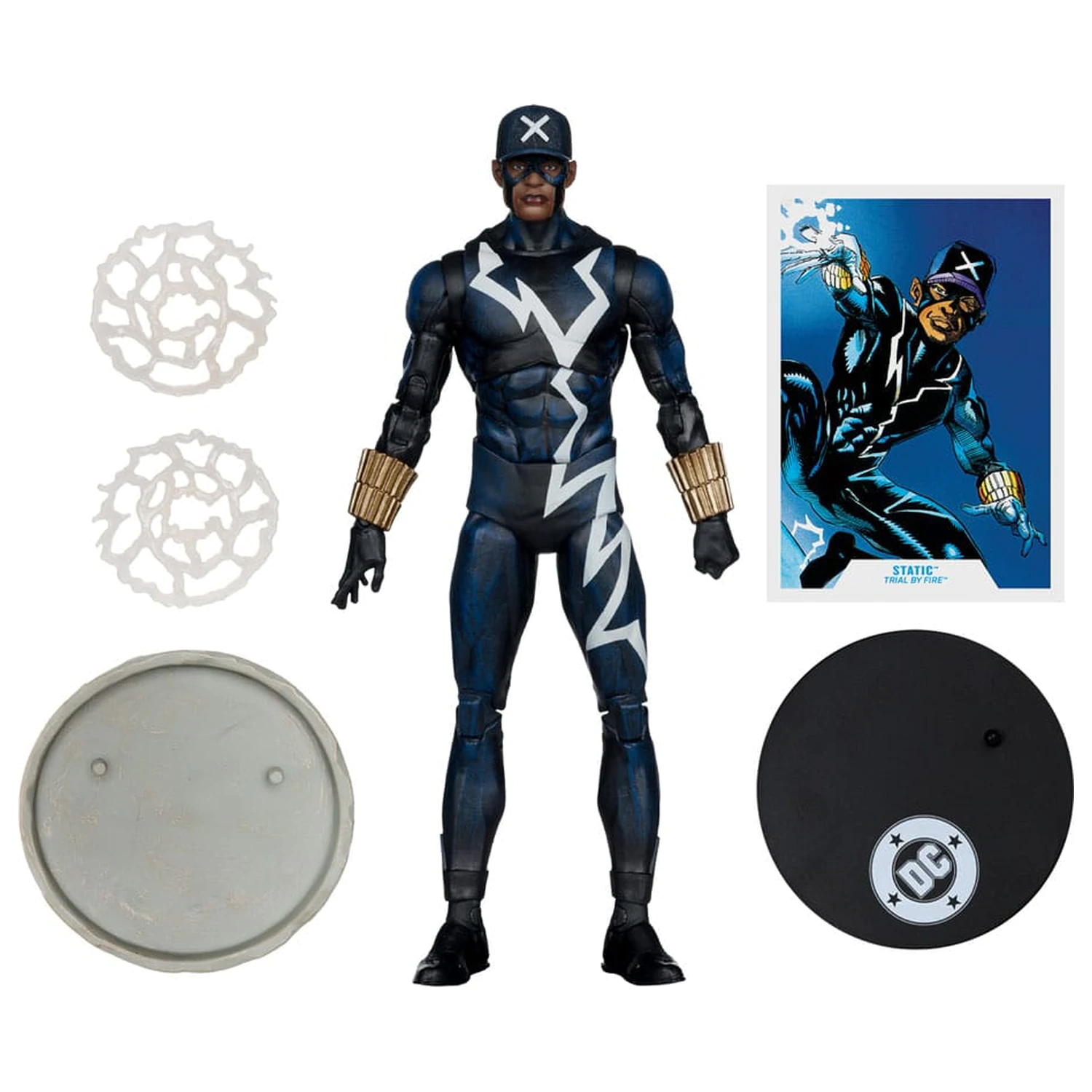 DC Multiverse Figurina de actiune Static Shock (Trial by Fire) (Gold Label) 18 cm poza produsului