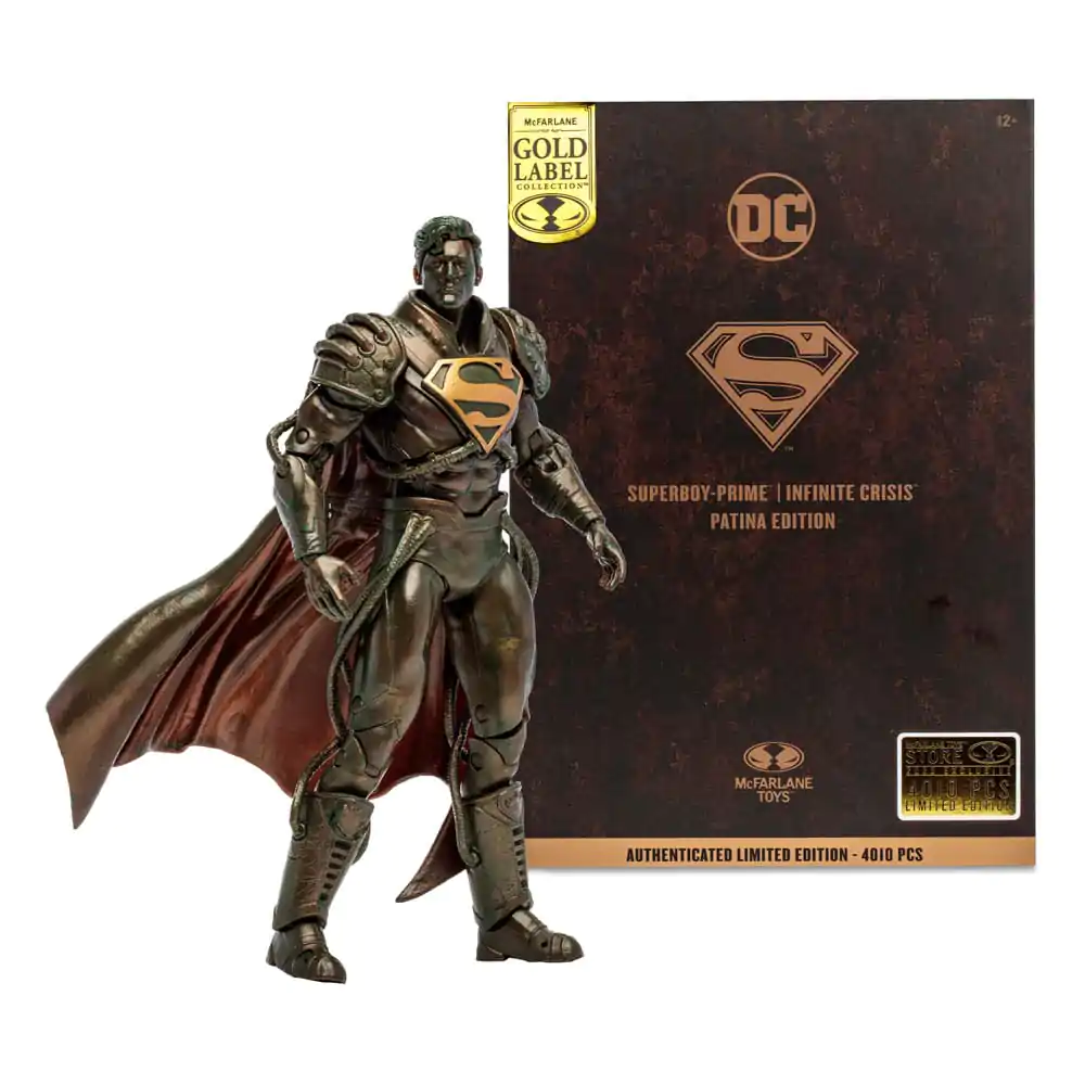 Figurină de acțiune DC Multiverse Superboy Prime (Patina) (Gold Label) 18 cm poza produsului