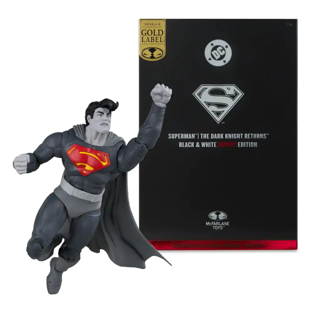 DC Multiverse Figurina de actiune Superman (The Dark Knight Returns) (Black & White Accent Edition) (Gold Label) 18 cm poza produsului