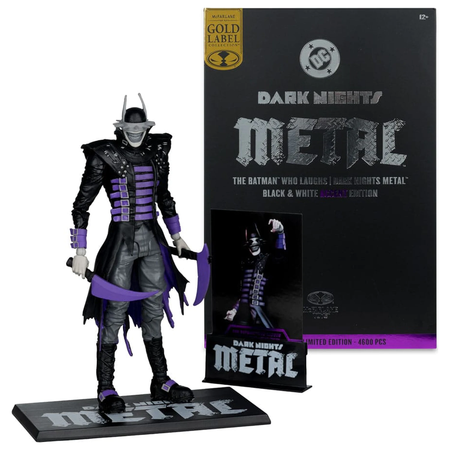DC Multiverse Figurina de acțiune The Batman Who Laughs (B&W with accent) (Gold Label) 18 cm poza produsului