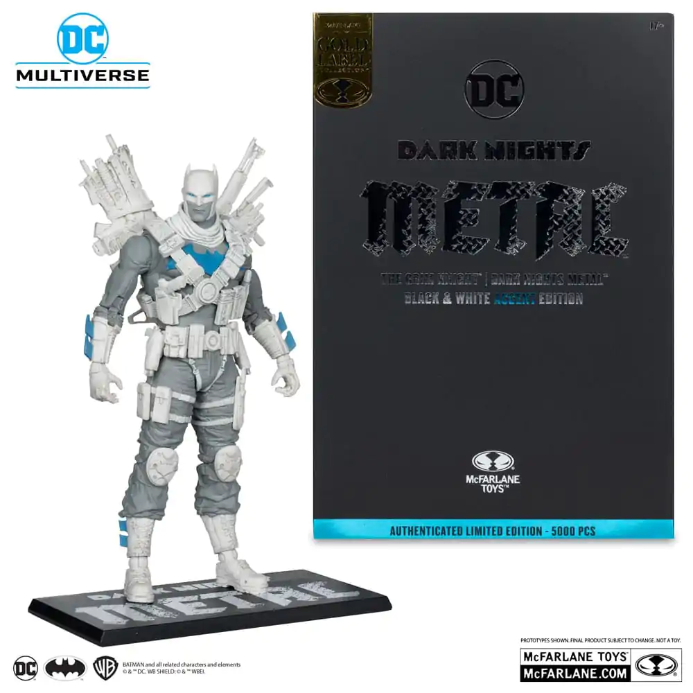 DC Multiverse figurina de actiune The Grim Knight (Dark Nights Metal) (Black & White Accent Edition) (Gold Label) 18 cm poza produsului