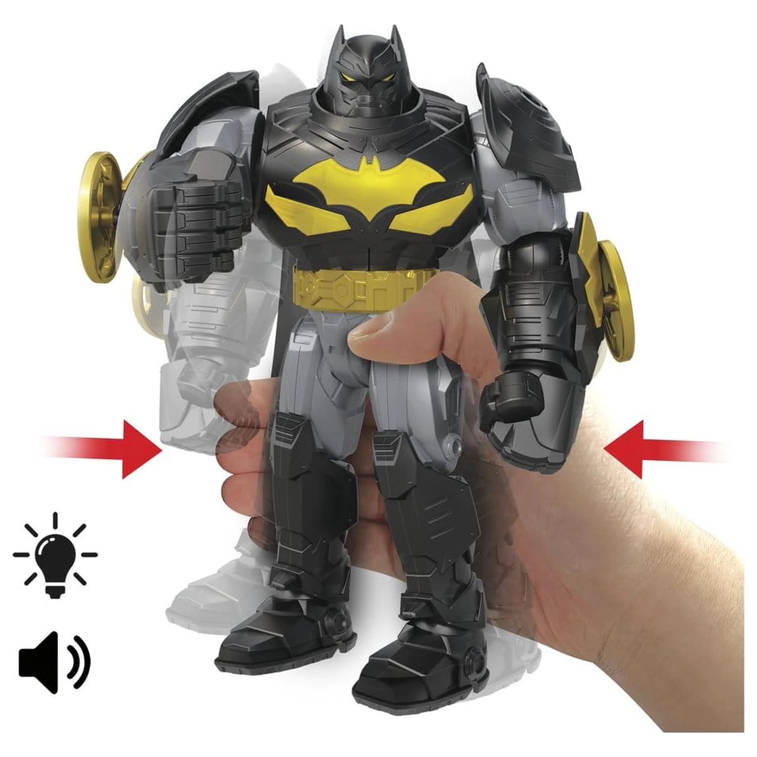 DC Premier figurina de actiune cu sunet si lumina Costum Mecha Batman 18 cm poza produsului