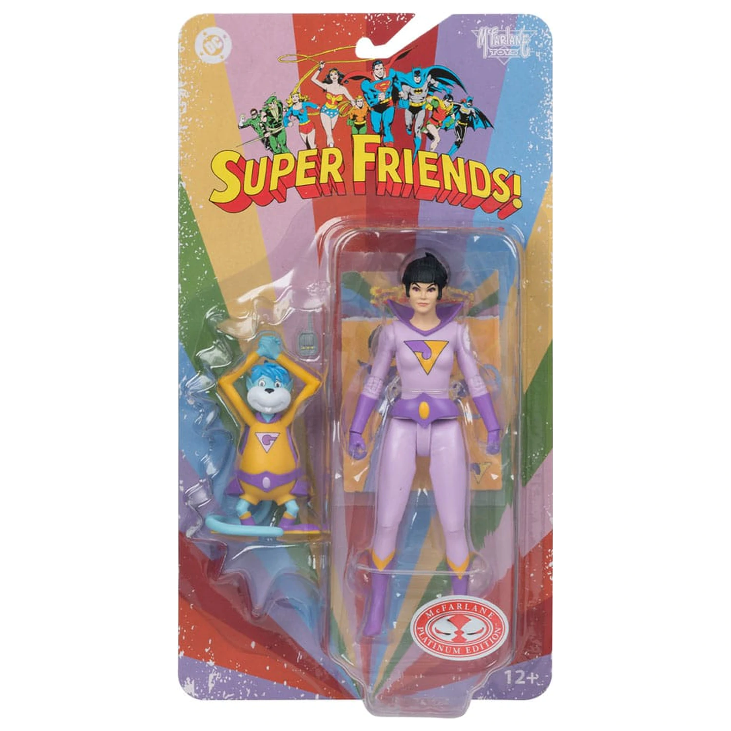 DC Retro Super Friends Figurina de actiune Jayna & Gleek (Red Platinum Edition) 15 cm poza produsului