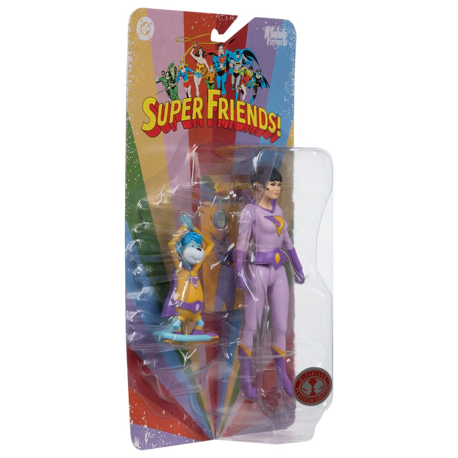 DC Retro Super Friends Figurina de actiune Jayna & Gleek (Red Platinum Edition) 15 cm poza produsului