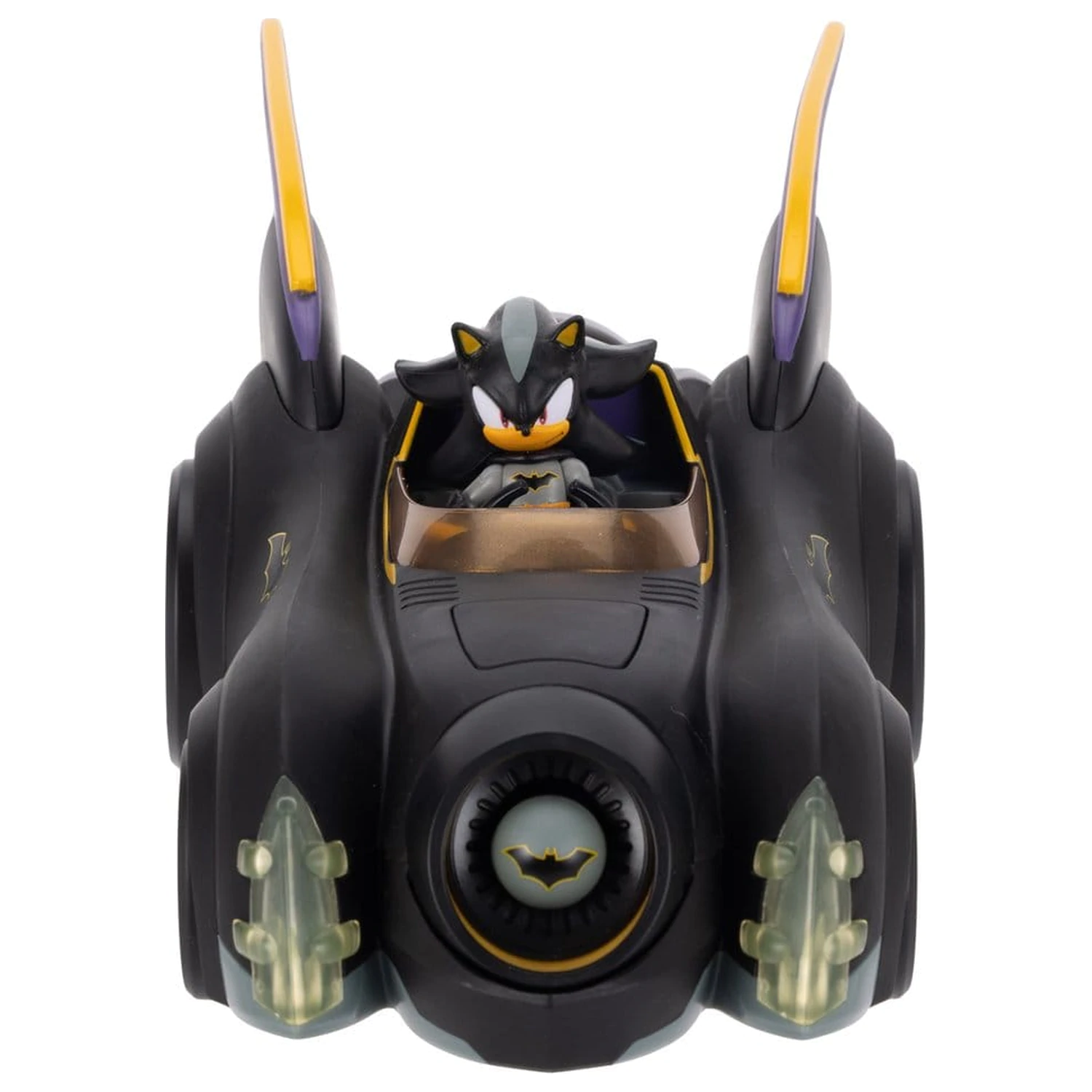 DC x Sonic - The Hedgehog Figurina de actiune cu vehicul Shadow Batman & Batmobile 6 cm poza produsului