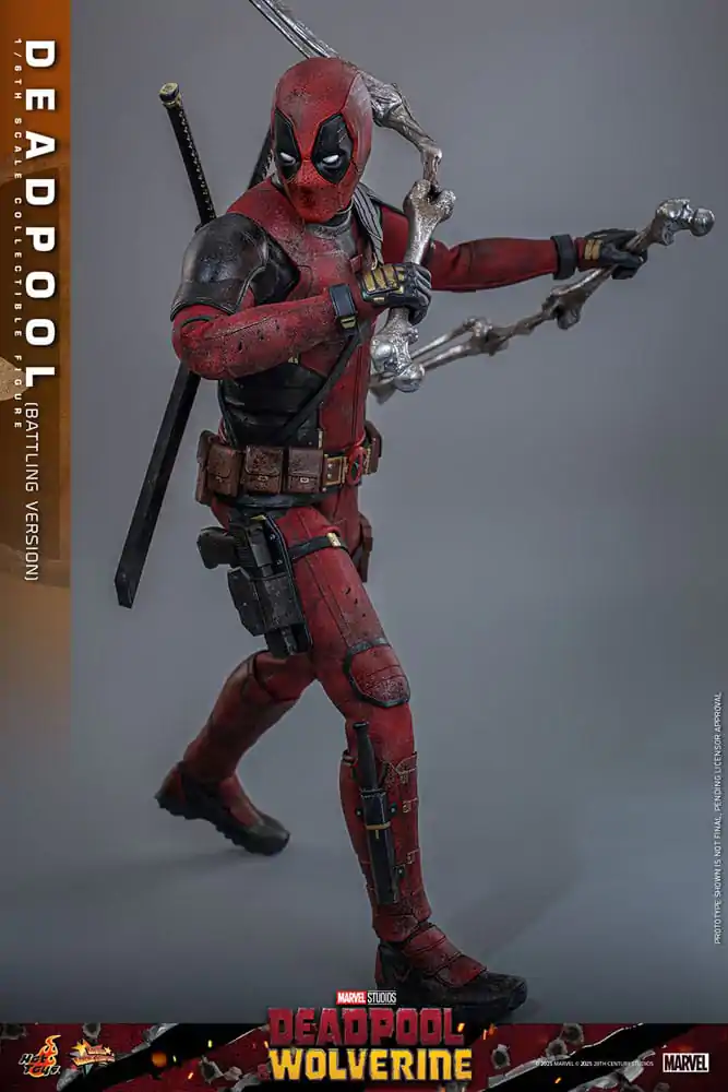 Deadpool & Wolverine Movie Masterpiece Figurina de acțiune 1/6 Deadpool (Battling Version) 31 cm poza produsului