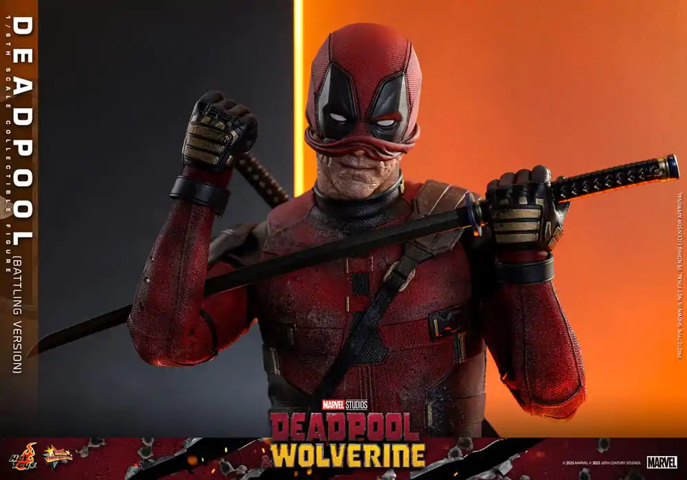 Deadpool & Wolverine Movie Masterpiece Figurina de acțiune 1/6 Deadpool (Battling Version) 31 cm poza produsului