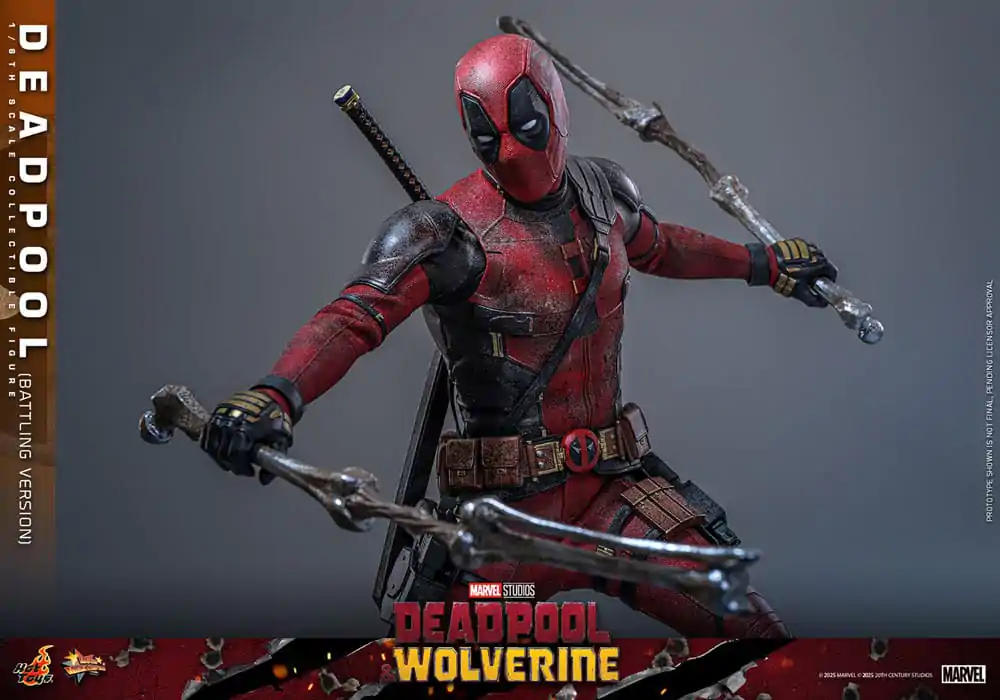 Deadpool & Wolverine Movie Masterpiece Figurina de acțiune 1/6 Deadpool (Battling Version) 31 cm poza produsului