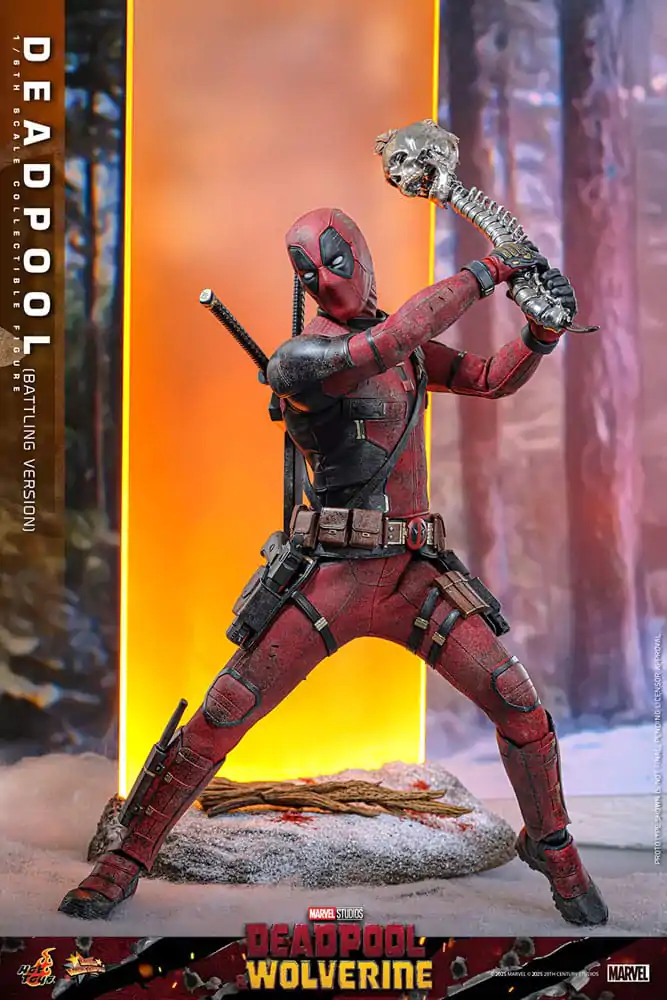 Deadpool & Wolverine Movie Masterpiece Figurina de acțiune 1/6 Deadpool (Battling Version) 31 cm poza produsului
