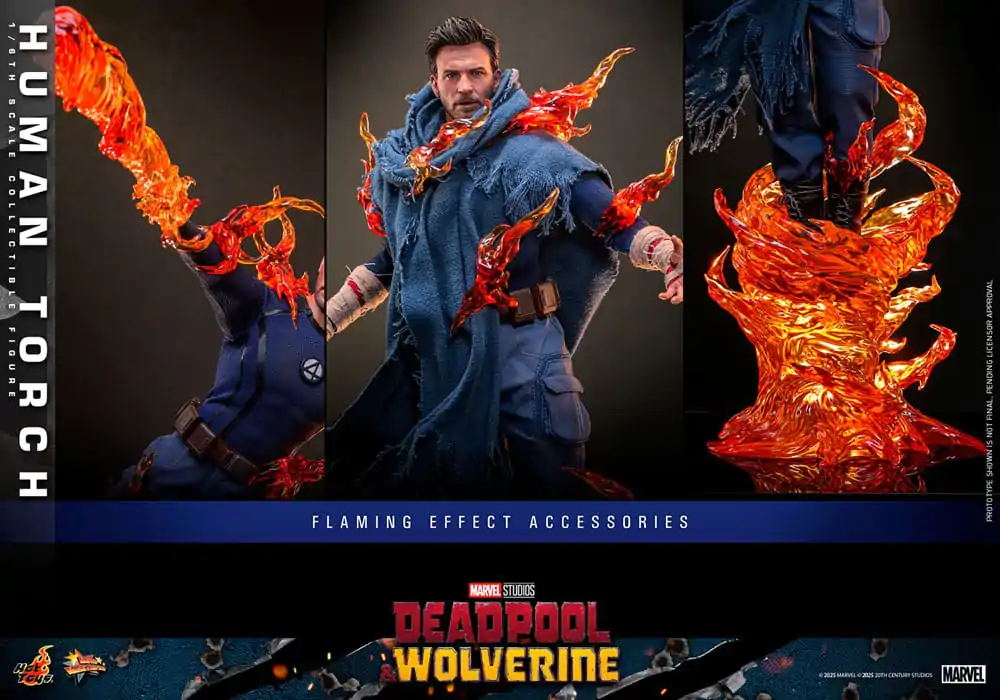 Figurină de acțiune Masterpiece Movie Deadpool & Wolverine 1/6 Torța Umană 31 cm poza produsului