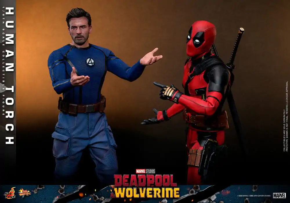 Figurină de acțiune Masterpiece Movie Deadpool & Wolverine 1/6 Torța Umană 31 cm poza produsului