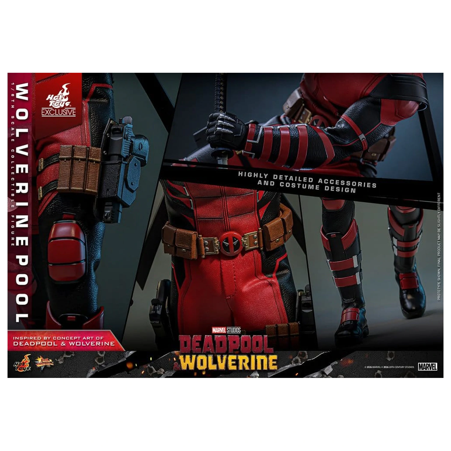 Deadpool & Wolverine Movie Masterpiece figurină de acțiune 1/6 Wolverinepool 31 cm poza produsului