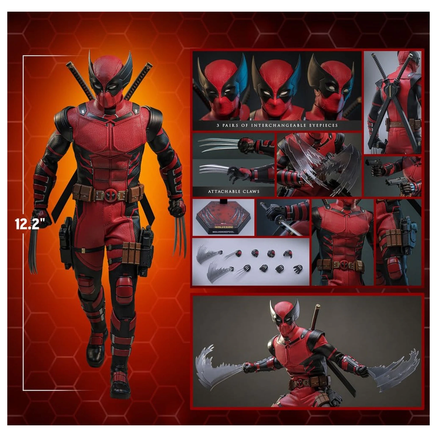 Deadpool & Wolverine Movie Masterpiece figurină de acțiune 1/6 Wolverinepool 31 cm poza produsului