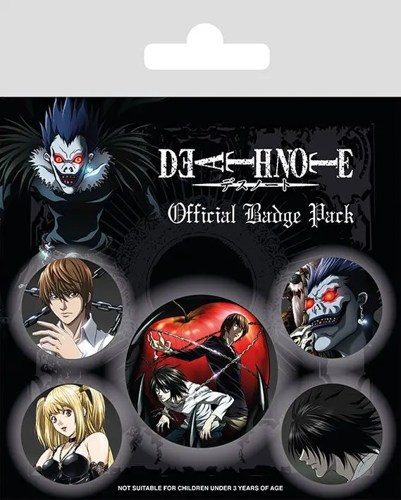 Death Note Pin-Back Buttons Set de 5 Personaje poza produsului
