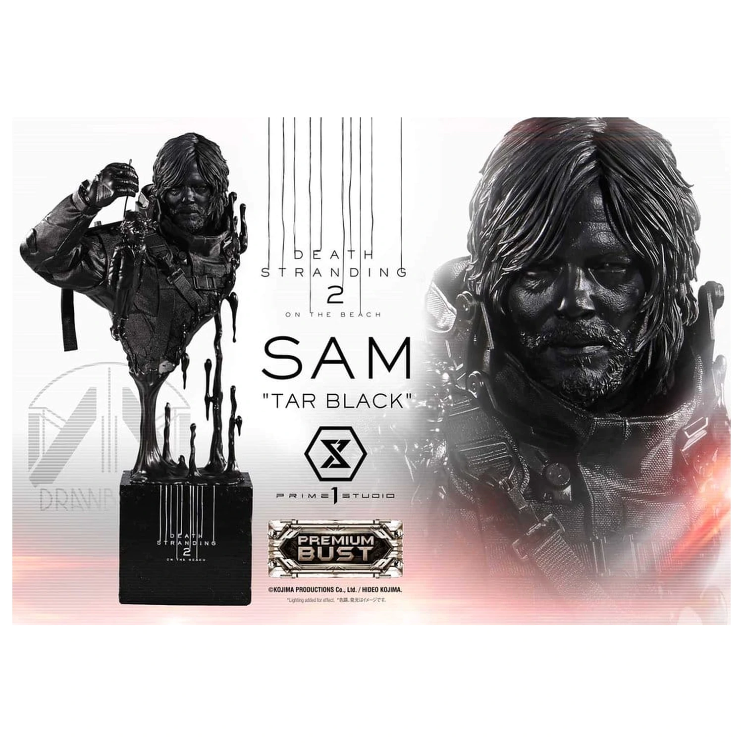 Death Stranding 2: On the Beach Bust Premium 1/3 Sam Tar Negru 44 cm poza produsului
