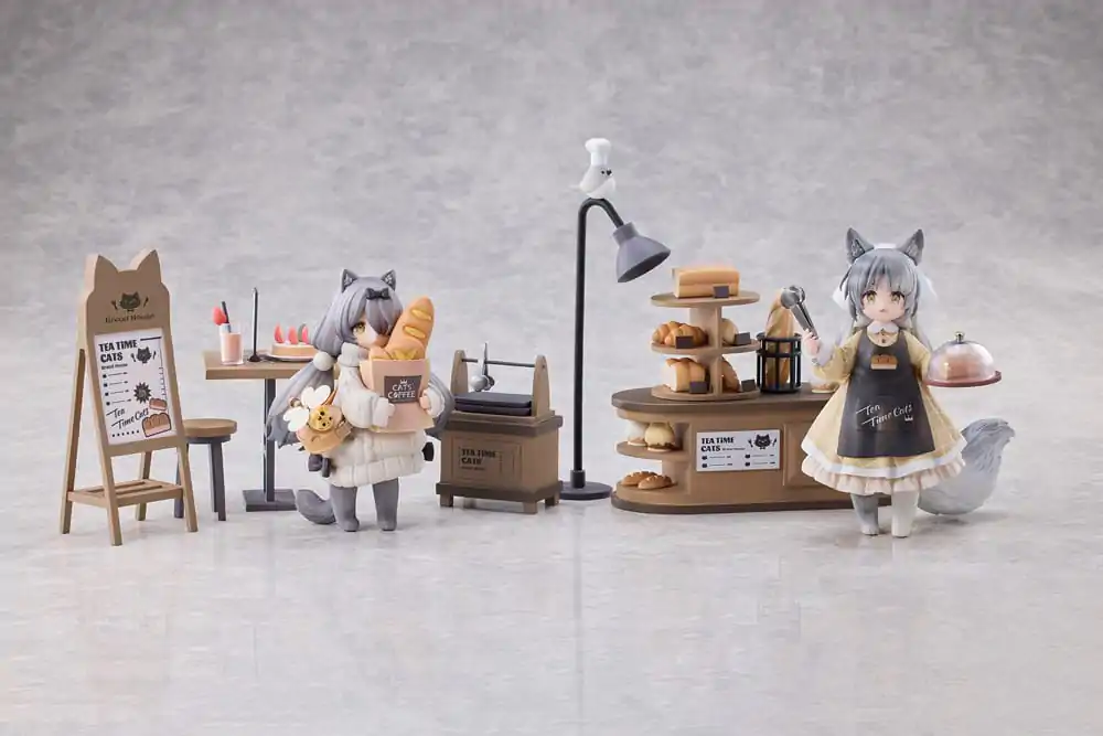 Decorated Life Collection Statuie PVC Pisici la Ceai - Personal & Client Brutărie Cat Town Set 12 cm poza produsului