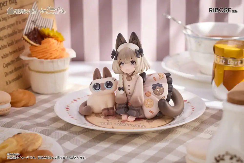 Decorated Life Collection Statuie PVC Tea Time Cats x Siamese Cat Azuki-san Colaborare de prietenie Set Exclusiv 18 cm poza produsului