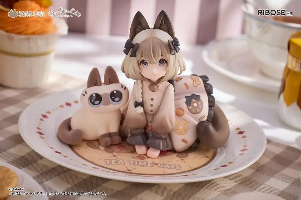Decorated Life Collection Statuie PVC Tea Time Cats x Siamese Cat Azuki-san Colaborare de prietenie Set Exclusiv 18 cm poza produsului