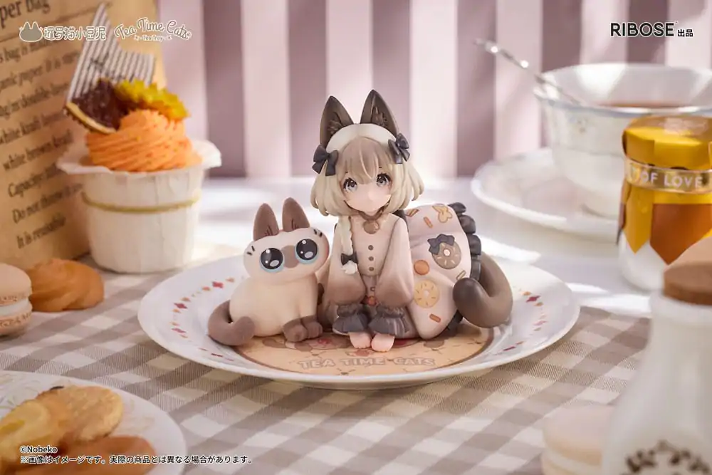 Decorated Life Collection Statuie PVC Tea Time Cats x Siamese Cat Azuki-san Colaborare de prietenie Set Exclusiv 18 cm poza produsului