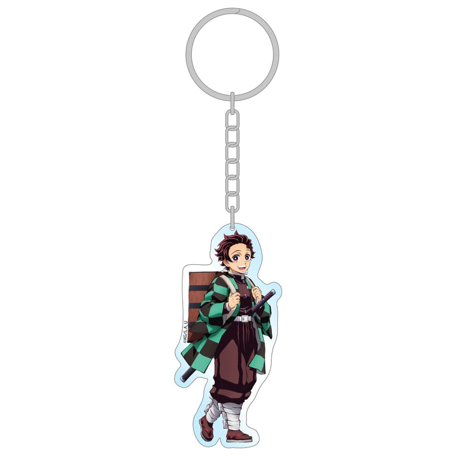 Demon Slayer: Kimetsu no Yaiba Breloc acrilic Tanjiro Holographic 8 cm poza produsului