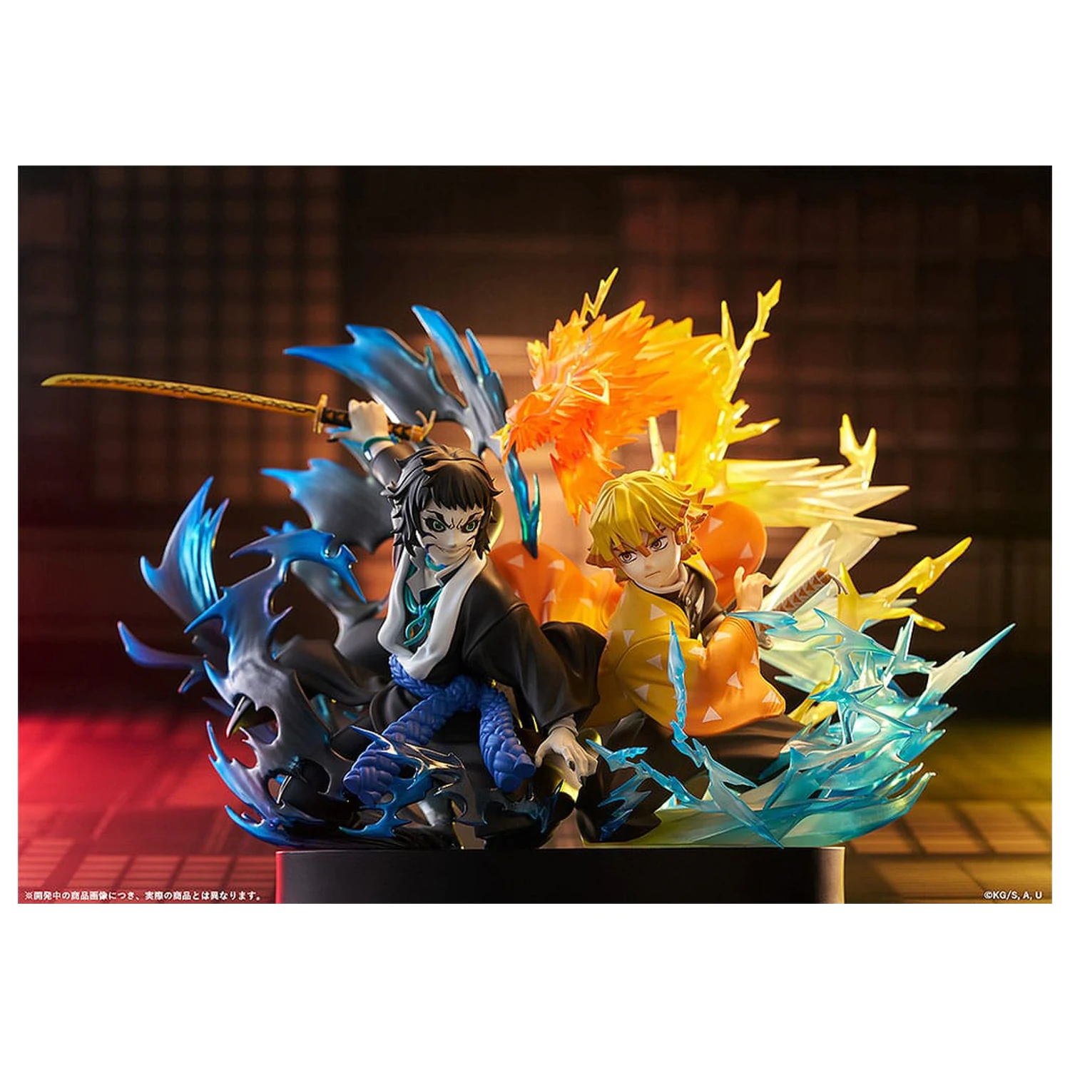 Demon Slayer: Kimetsu no Yaiba Statuie PVC Zenitsu Agatsuma & Kaigaku 15 cm poza produsului