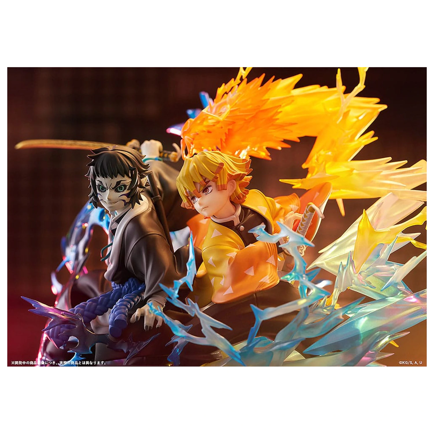 Demon Slayer: Kimetsu no Yaiba Statuie PVC Zenitsu Agatsuma & Kaigaku 15 cm poza produsului