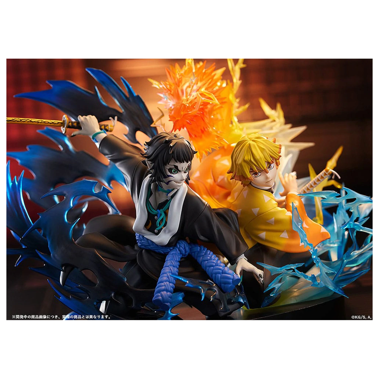 Demon Slayer: Kimetsu no Yaiba Statuie PVC Zenitsu Agatsuma & Kaigaku 15 cm poza produsului