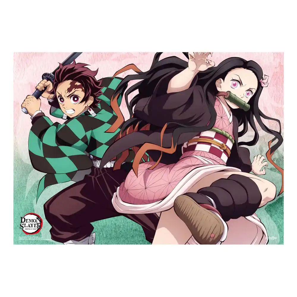 Demon Slayer: Kimetsu no Yaiba Poster din material textil Tanjiro și Nezuko 84 x 118 cm poza produsului