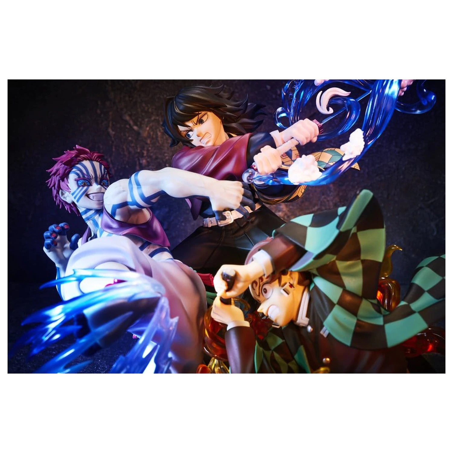 Demon Slayer: Kimetsu no Yaiba figurina PVC Tanjiro Kamado & Giyu Tomioka & Akaza 13 cm poza produsului
