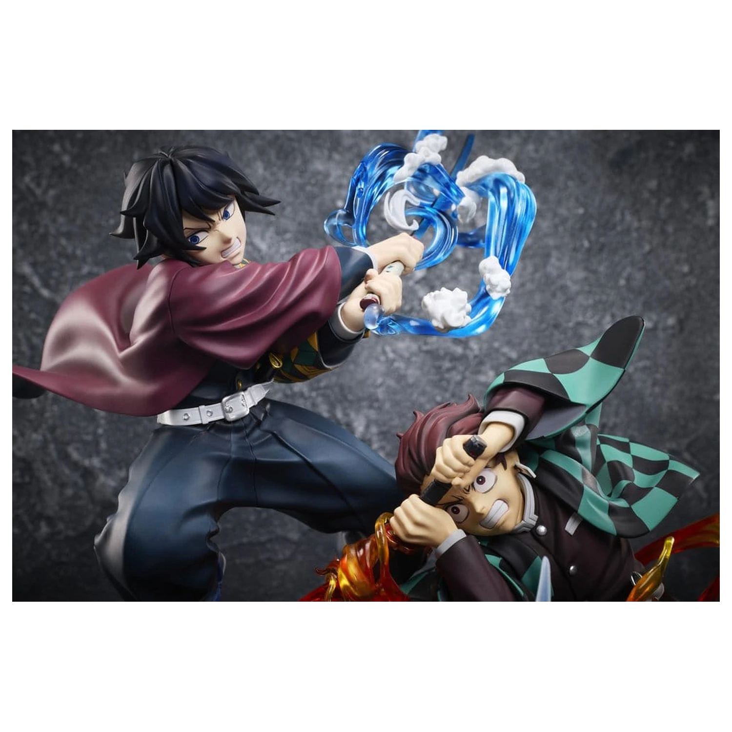 Demon Slayer: Kimetsu no Yaiba figurina PVC Tanjiro Kamado & Giyu Tomioka & Akaza 13 cm poza produsului