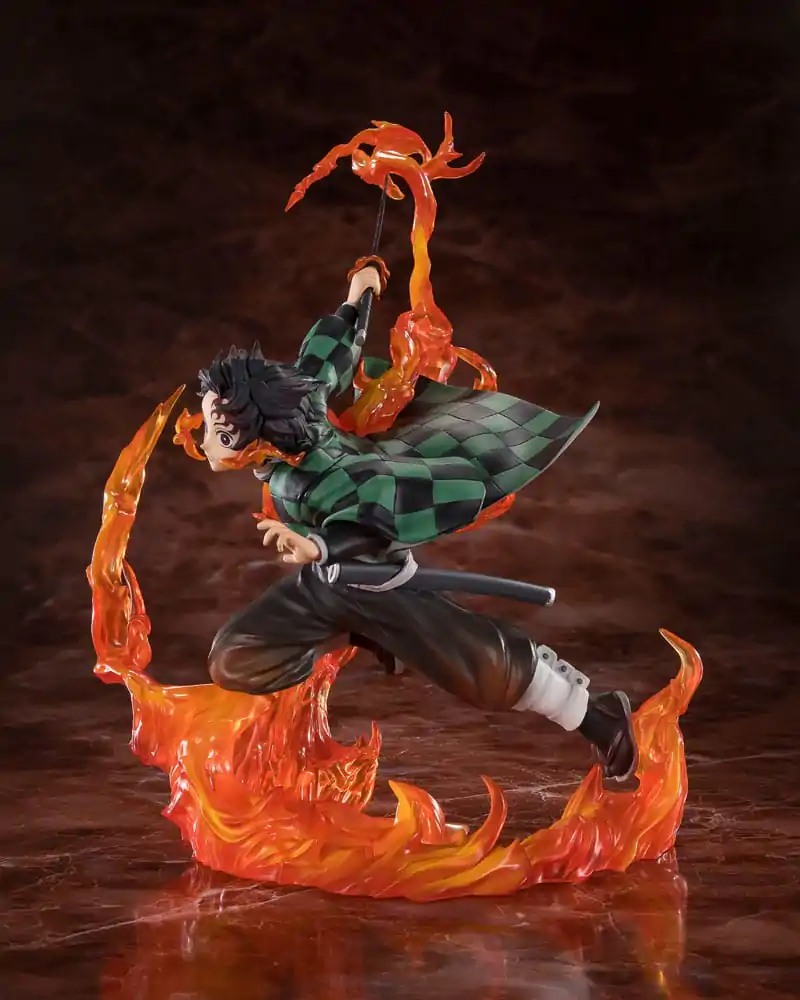 Demon Slayer Kimetsu no Yaiba Tanjiro Kamado Kyojuro Rengokus Apărătoare de Sabie figurină 19,5 cm poza produsului