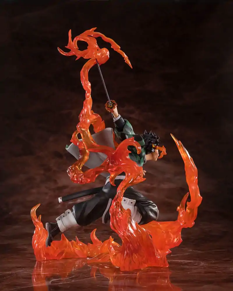 Demon Slayer Kimetsu no Yaiba Tanjiro Kamado Kyojuro Rengokus Apărătoare de Sabie figurină 19,5 cm poza produsului