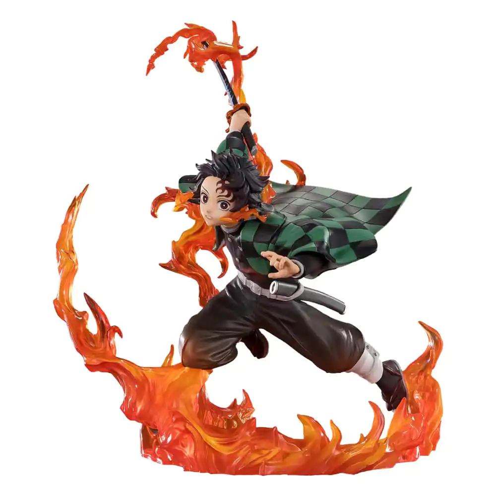 Demon Slayer Kimetsu no Yaiba Tanjiro Kamado Kyojuro Rengokus Apărătoare de Sabie figurină 19,5 cm poza produsului