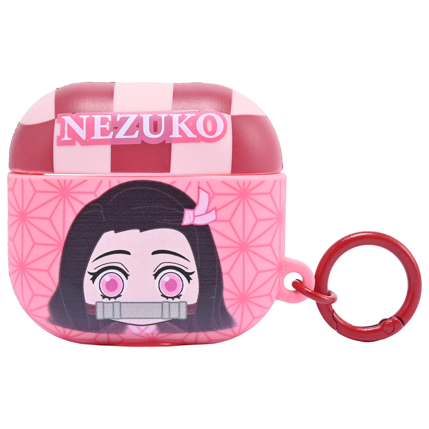 Demon Slayer Nezuko 3D Foam Husa AirPod-uri cu clips pentru geanta poza produsului
