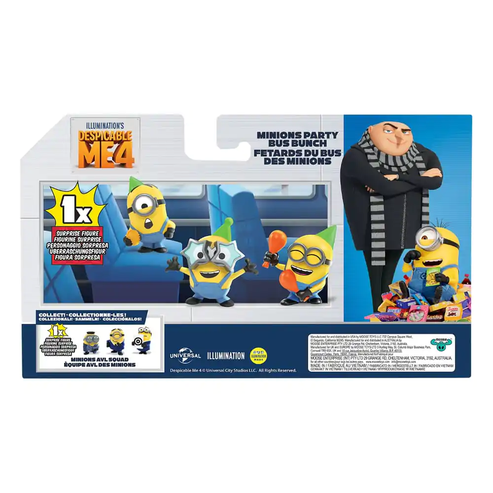 Despicable Me 4 Figurina Set 4 Bucăți Autobuz Petrecere 5 cm poza produsului