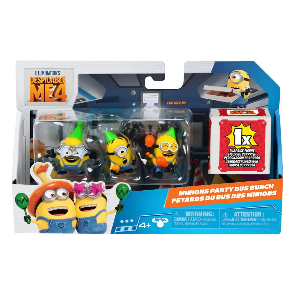 Despicable Me 4 Figurina Set 4 Bucăți Autobuz Petrecere 5 cm poza produsului