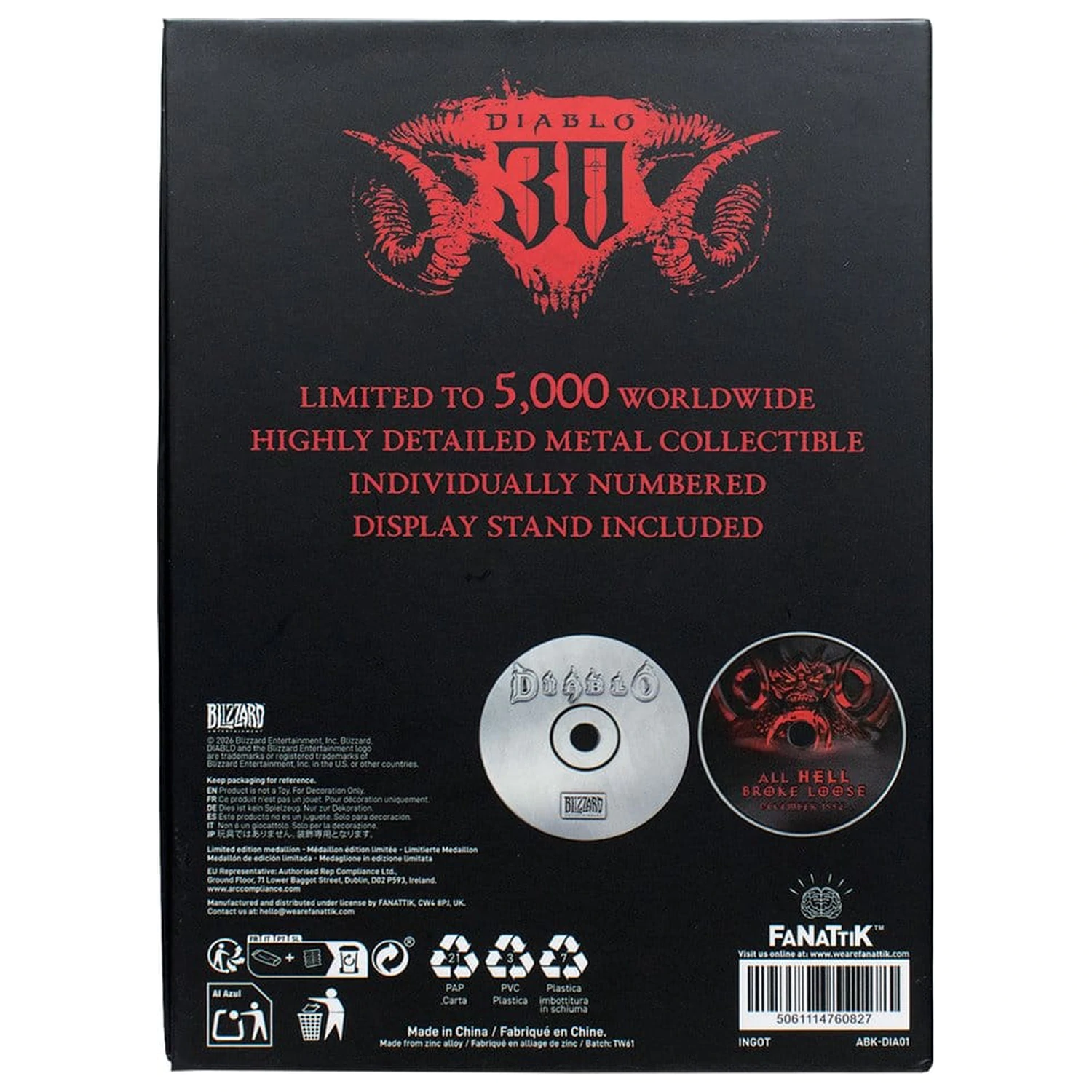 Diablo Replica 30th Anniversary CD-ROM Ediție Limitată 11 cm poza produsului