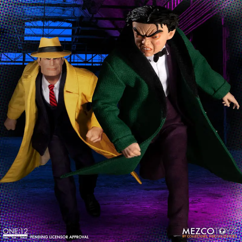 Dick Tracy Action Figures 1/12 Dick Tracy vs Flattop Set Cutie 17 cm poza produsului