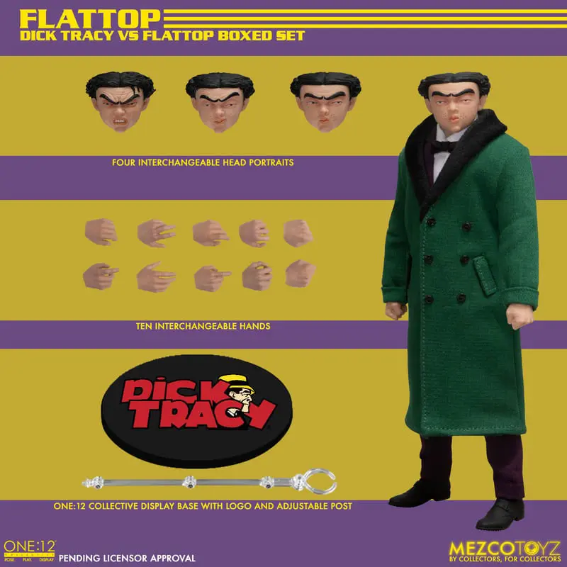 Dick Tracy Action Figures 1/12 Dick Tracy vs Flattop Set Cutie 17 cm poza produsului