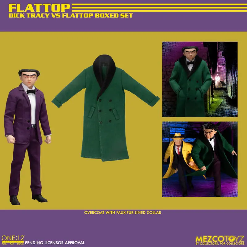 Dick Tracy Action Figures 1/12 Dick Tracy vs Flattop Set Cutie 17 cm poza produsului