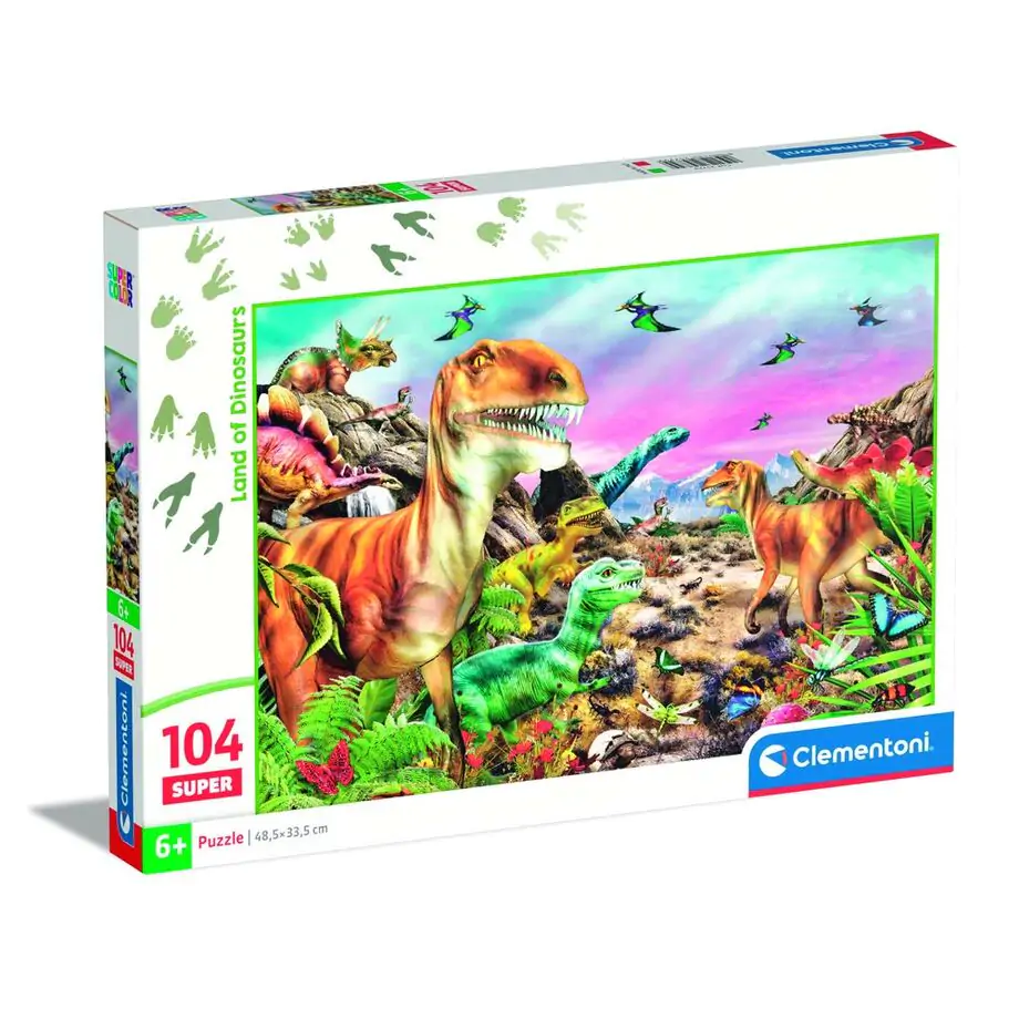 Dinosaur Land super puzzle 104 piese poza produsului