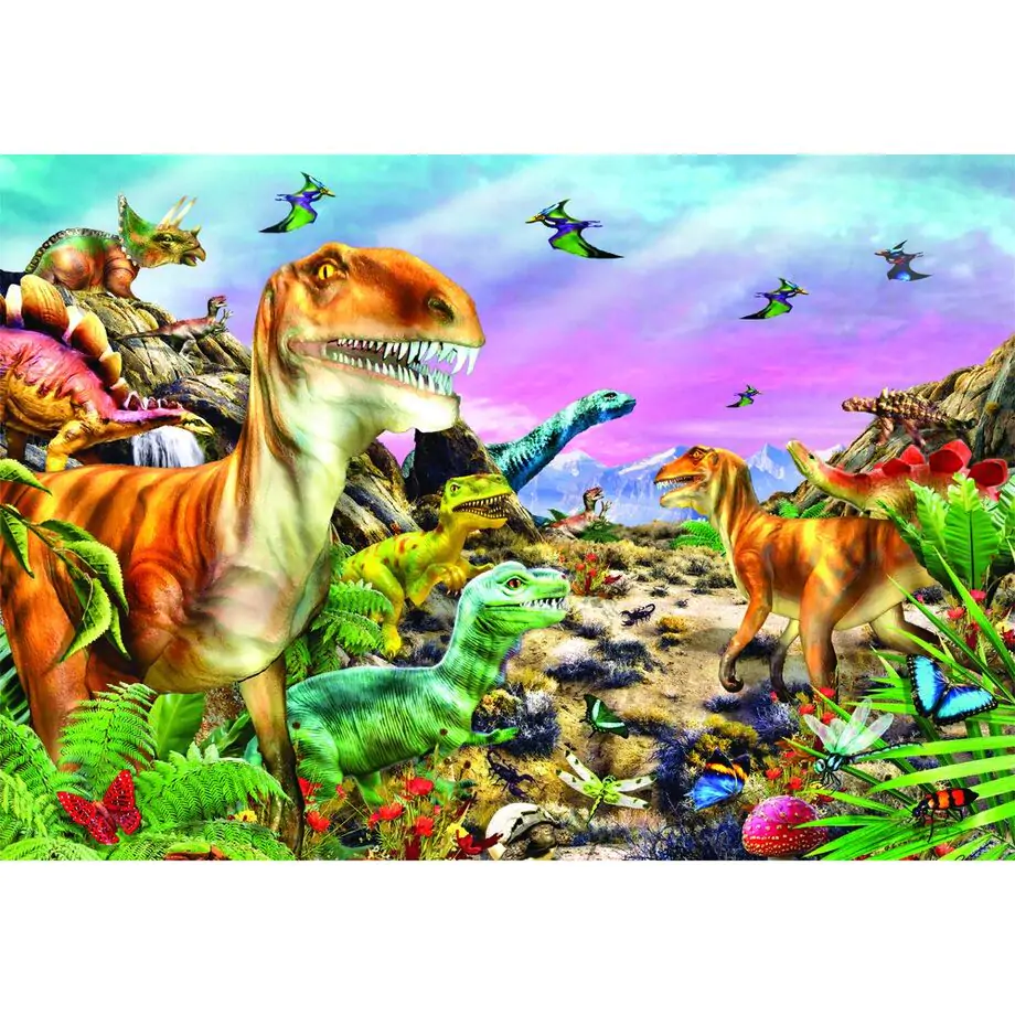 Dinosaur Land super puzzle 104 piese poza produsului